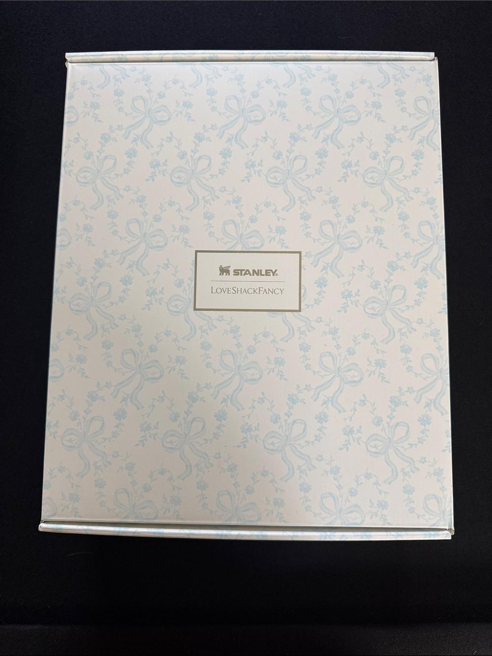 Stanley Decorative Box with Pale Blue Bow Motif (EMPTY BOX)